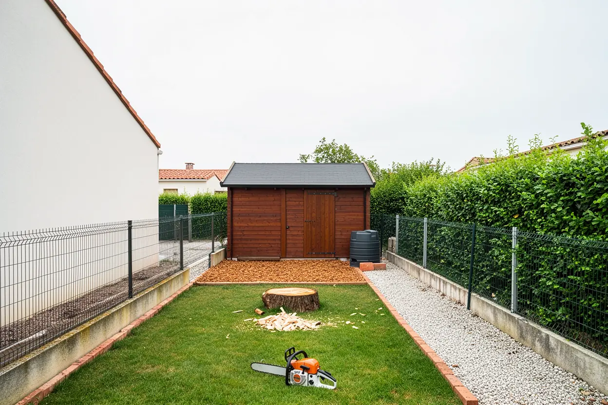 Jardin sécurisé après abattage à Boujan-sur-Libron