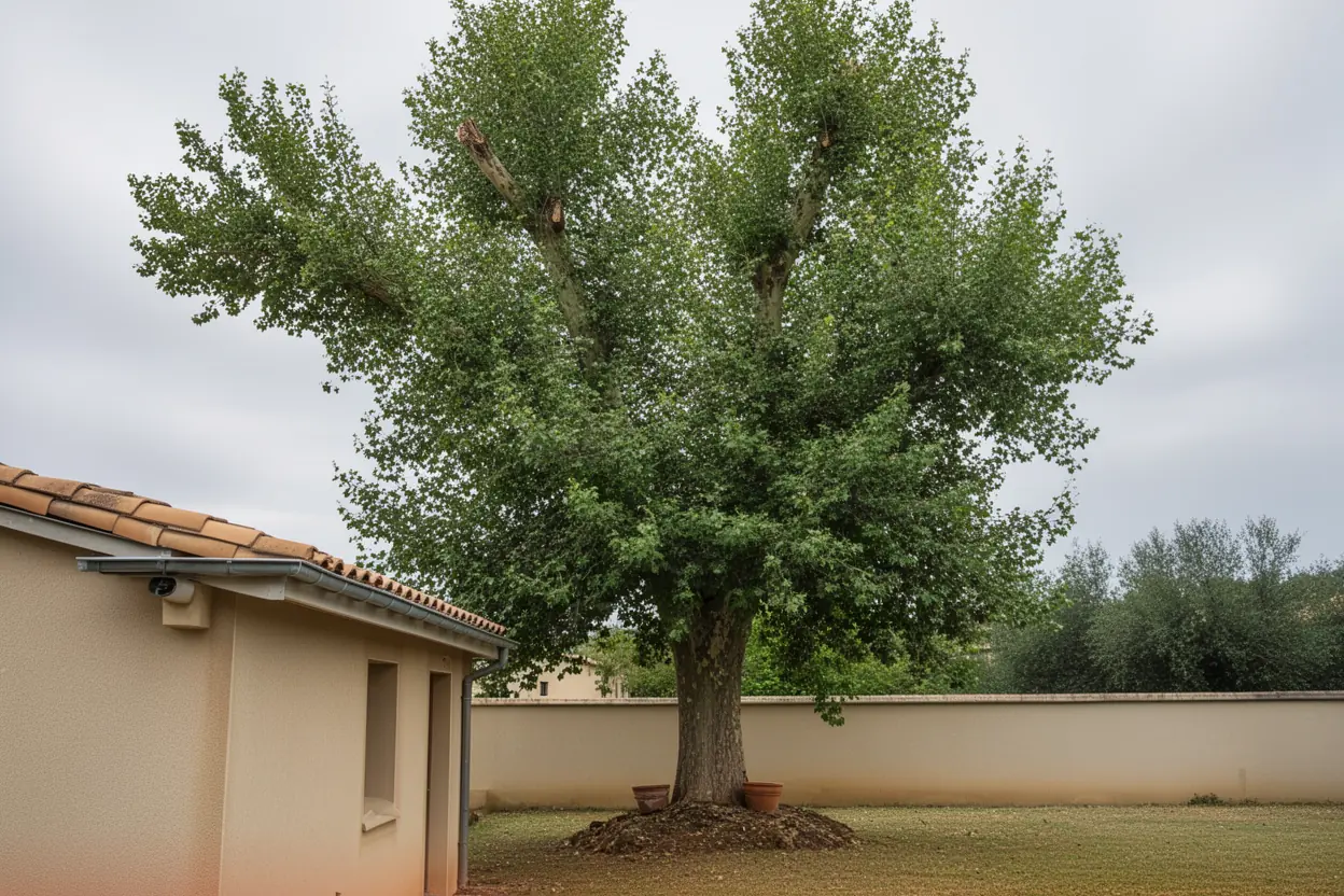 Platane équilibré après élagage à Béziers