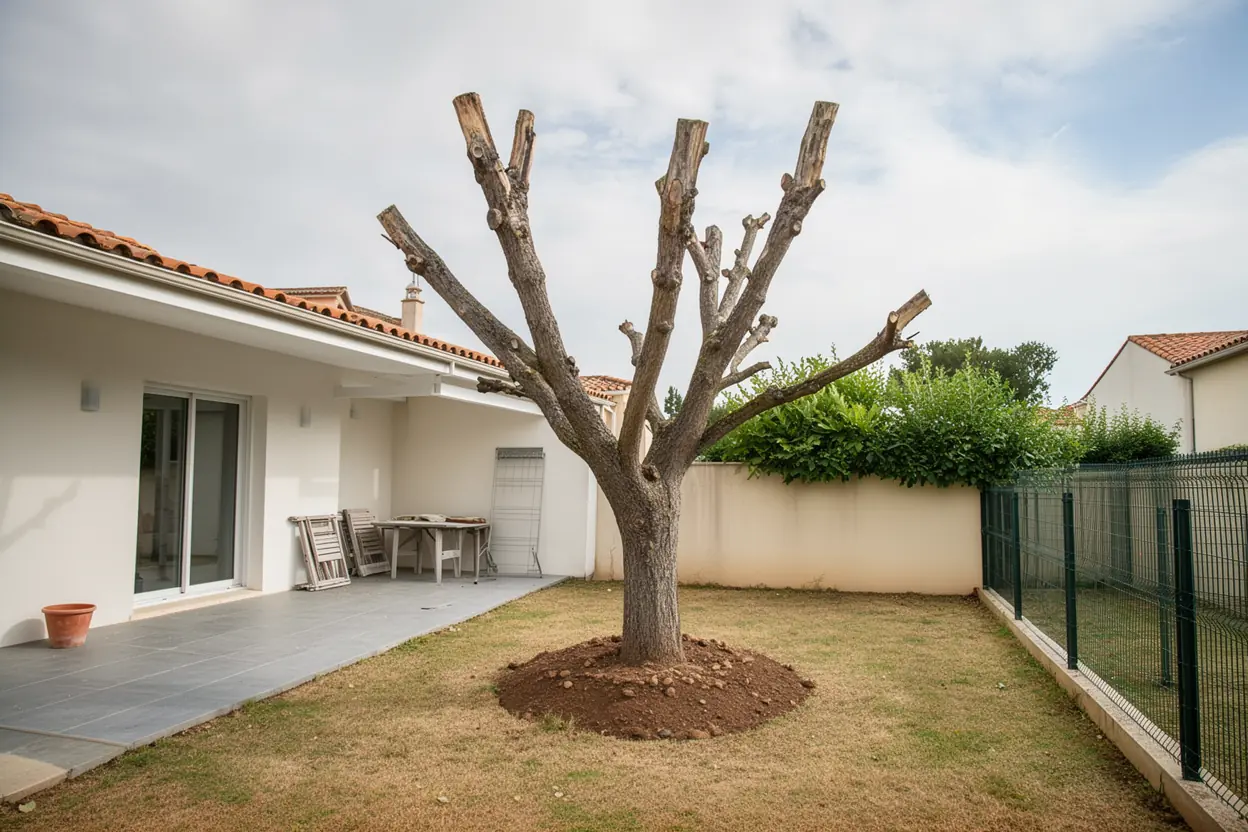 Arbre équilibré après taille douce à Colombiers